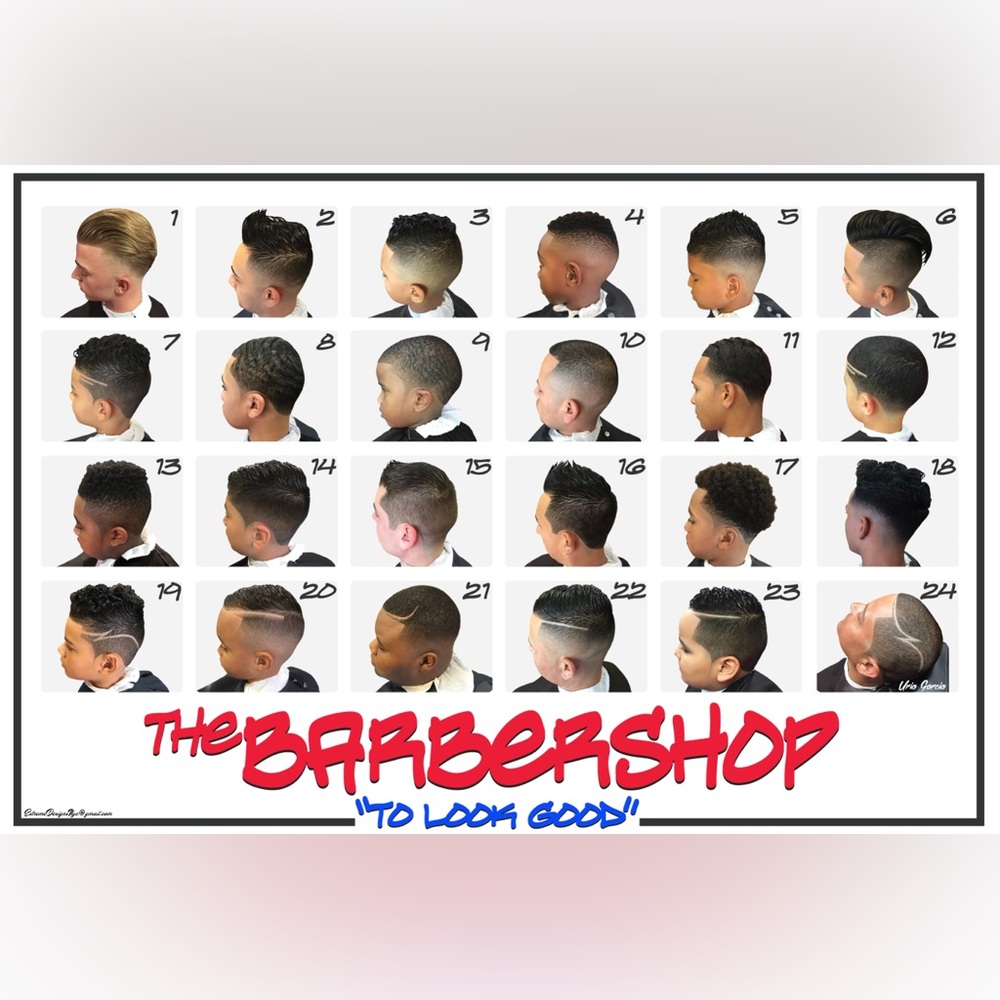 HIGH QUALITY LAMINATED BARBERSHOP POSTER ( SET OF 2 )